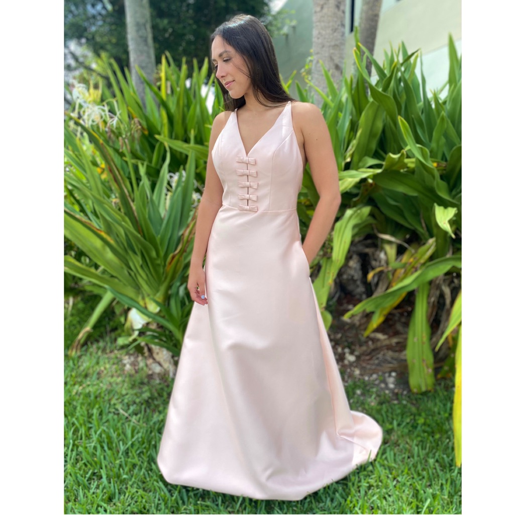Pronovias Janet Pearl Blush Evening Gown